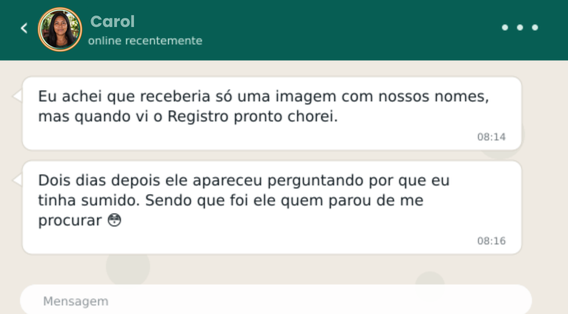 Conversa de retorno de contato